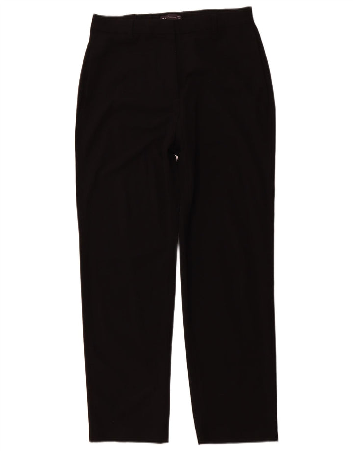 MARKS & SPENCER Damen Kurze Chinohose UK 10 Small W29 L28 Schwarz