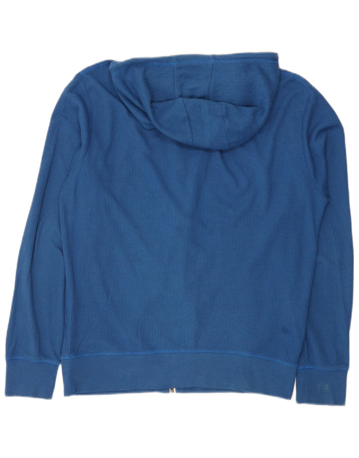 Penguin Herren-Kapuzenpullover mit Reißverschluss, mittelblaue Baumwolle