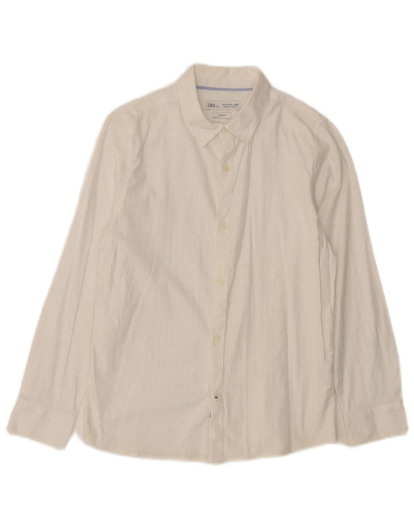 Zara Slim Fit Hemd für Jungen, 11–12 Jahre, weiße Baumwolle