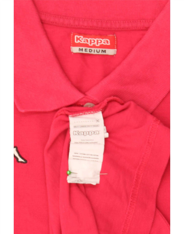 Kappa Damen Poloshirt UK 12 Mittelrosa Baumwolle