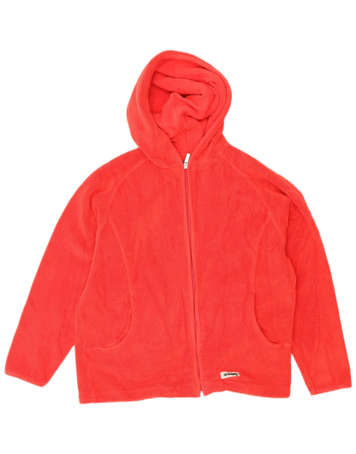 Champion Damen-Fleecejacke mit Kapuze, UK 14, Mittelrot, Polyester