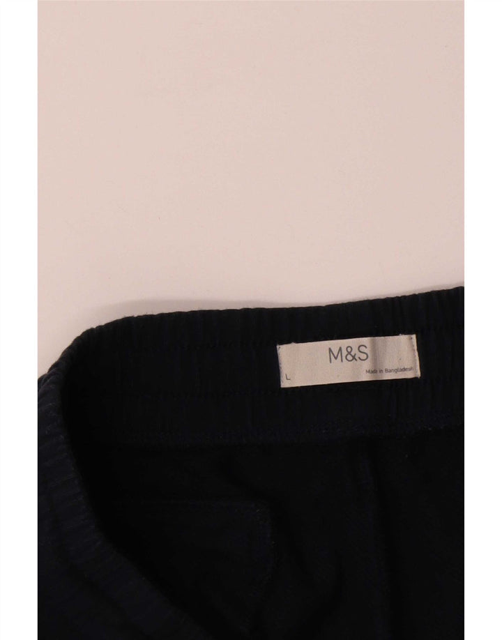 Marks & Spencer Herren-Trainingshose, große schwarze Baumwolle