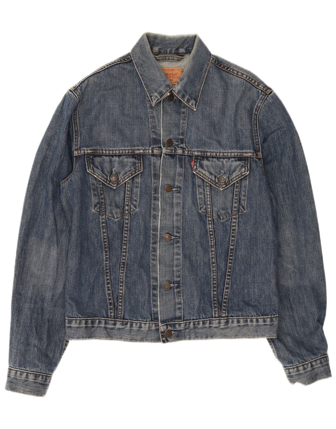Levi's Damen Jeansjacke UK 14 Large Blaue Baumwolle
