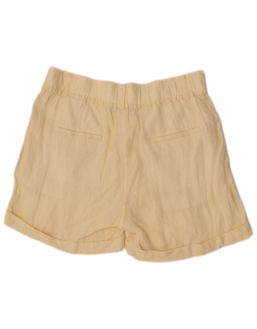Marks & Spencer Damen Chinoshorts UK 12 Medium W30 Gelbes Leinen