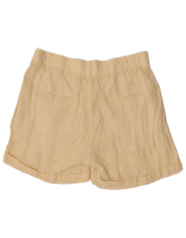 Marks & Spencer Damen Chinoshorts UK 12 Medium W30 Gelbes Leinen