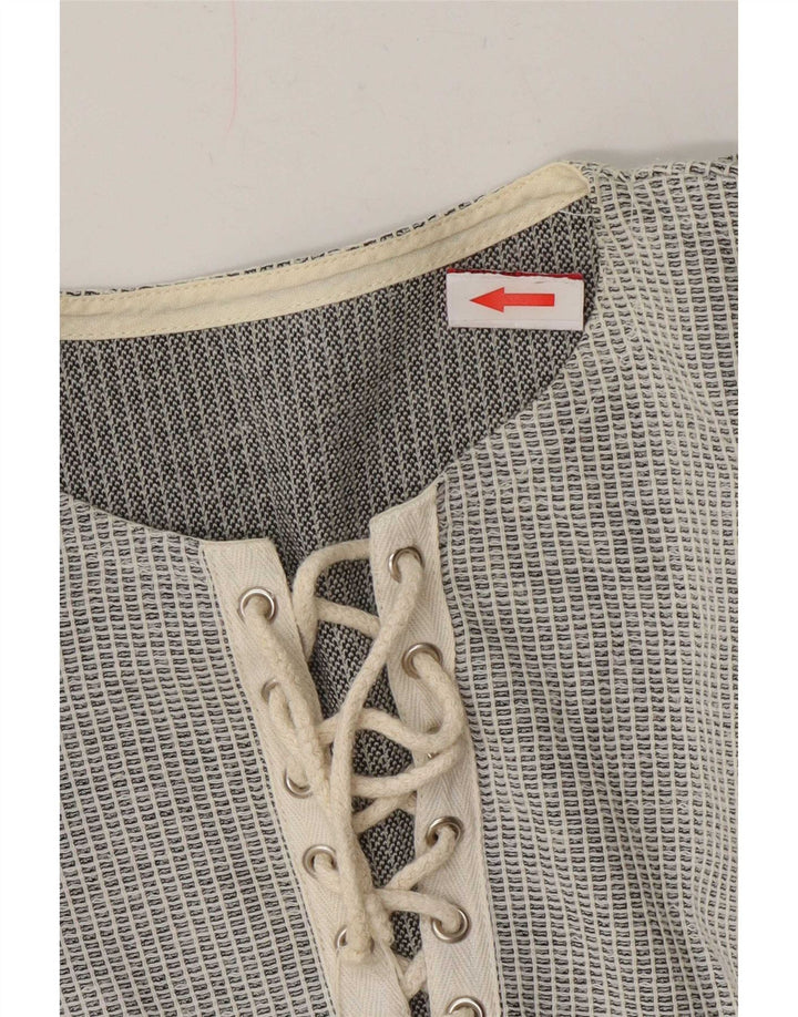 Vintage Herren T-Shirt Top Groß Grau