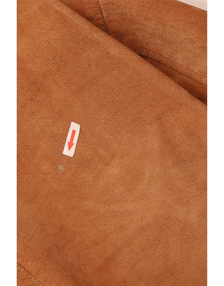 Alan Gordon Damen Wildleder Bomberjacke UK 14 Large Beige Leder