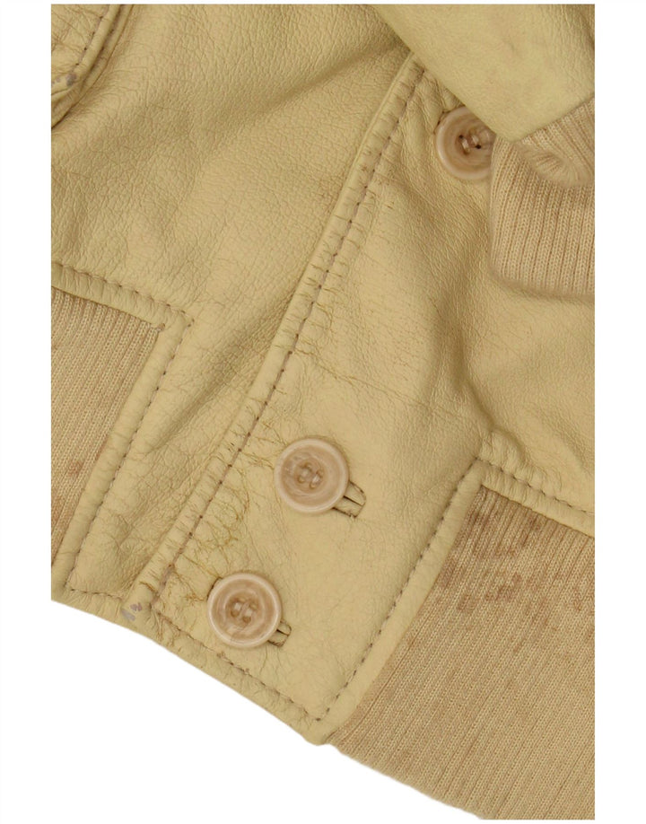 Vintage Herren Lederjacke IT 50 Großes gelbes Leder