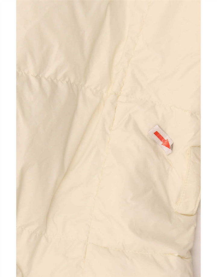 Ralph Lauren Damen Wattierter Mantel UK 14 Medium Off White Nylon