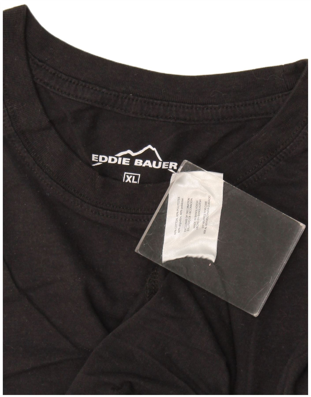 Eddie Bauer Herren T-Shirt Top XL Schwarz Baumwolle