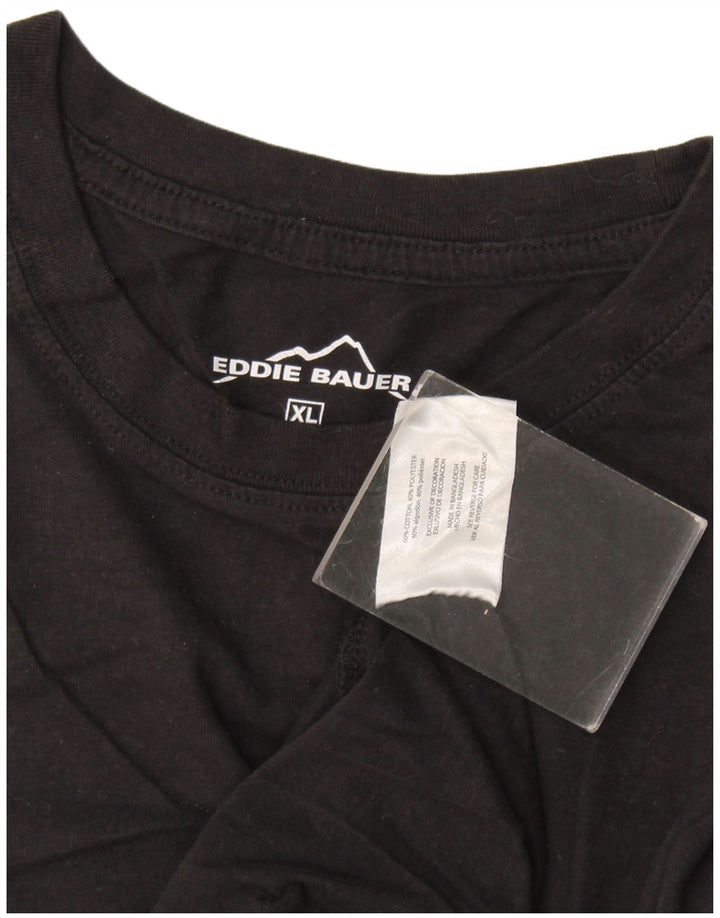 Eddie Bauer Herren T-Shirt Top XL Schwarz Baumwolle