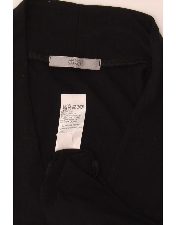 Marks & Spencer Damen Weste Top UK 16 Large Schwarz Viskose