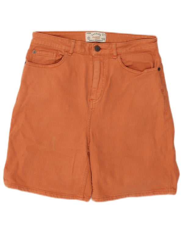 Fat Face Womens Darley Denim Shorts UK 10 Small W30 Orange Cotton