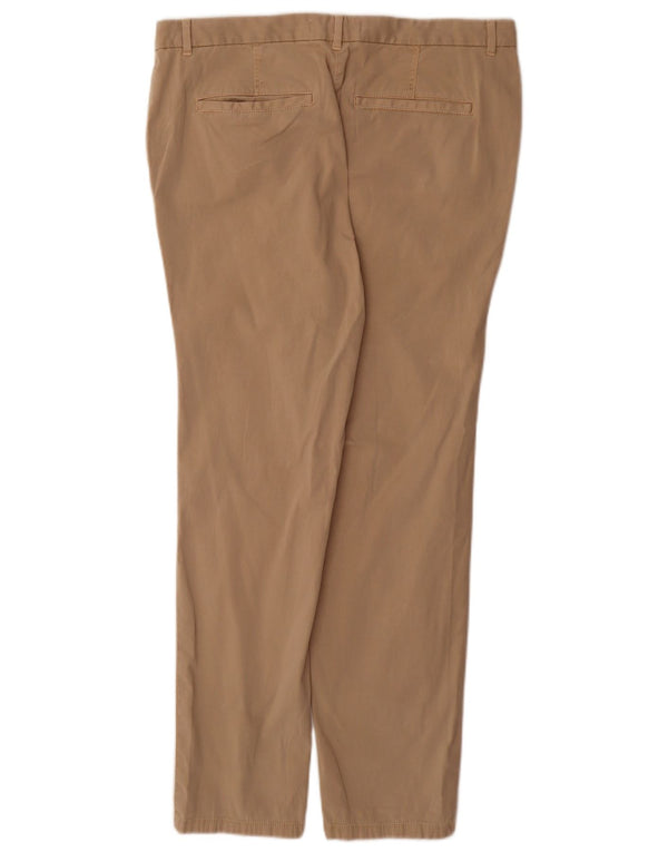 Marks & Spencer Slim Chino-Hose für Damen, UK 14, Größe L, W34, L30, Beige, Baumwolle