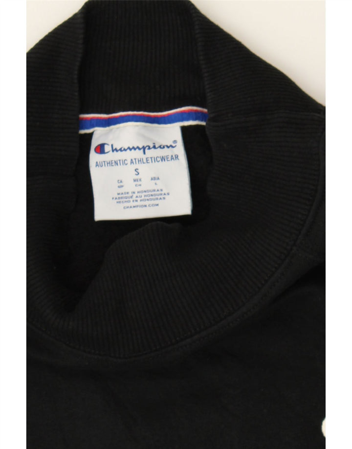 CHAMPION Womens Oversized Sweatshirt Jumper UK 10 Small Black Polyester Vintage Champion and Second-Hand Champion from Messina Hembry 