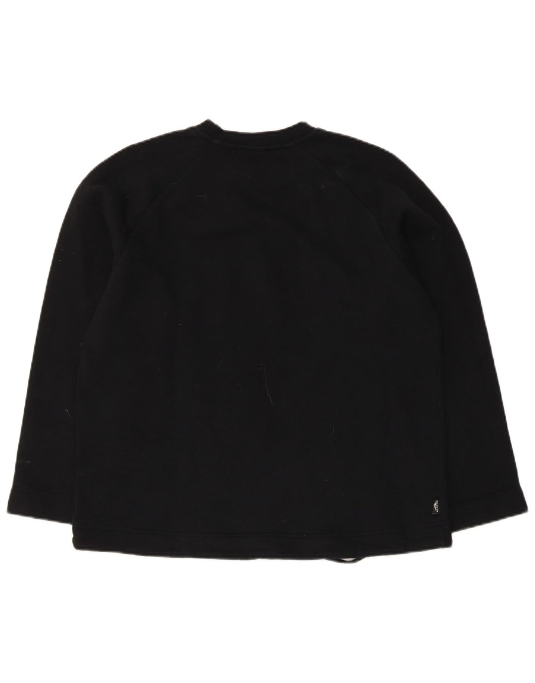 Reebok Damen Sweatshirt Pullover UK 12 Medium Schwarz Baumwolle