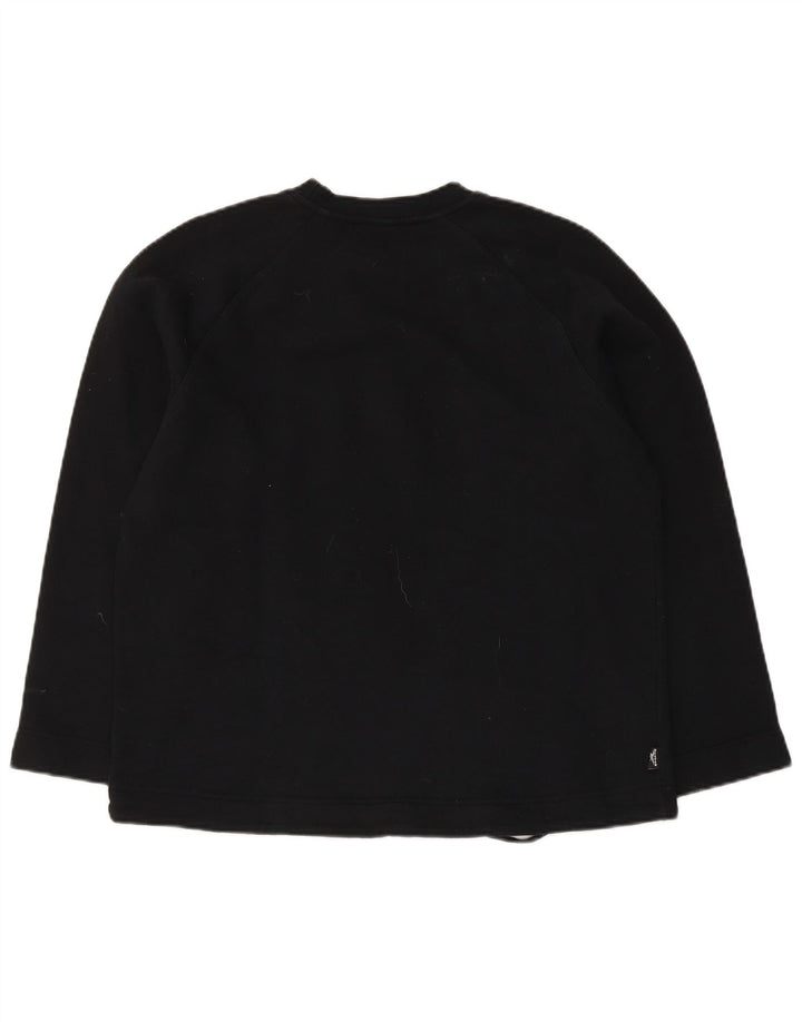 Reebok Damen Sweatshirt Pullover UK 12 Medium Schwarz Baumwolle