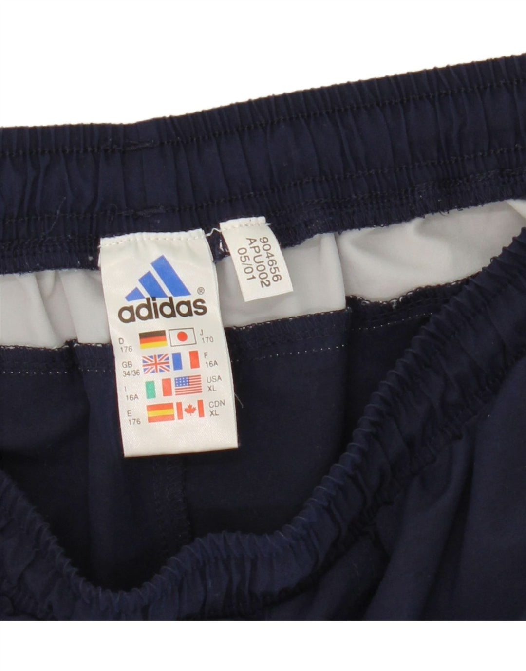 Adidas Trainingshose für Jungen, 15–16 Jahre, marineblaues Farbblock-Polyester