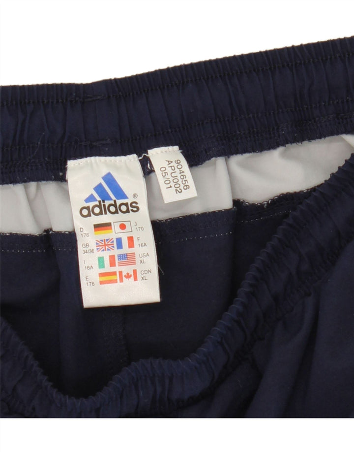 Adidas Trainingshose für Jungen, 15–16 Jahre, marineblaues Farbblock-Polyester