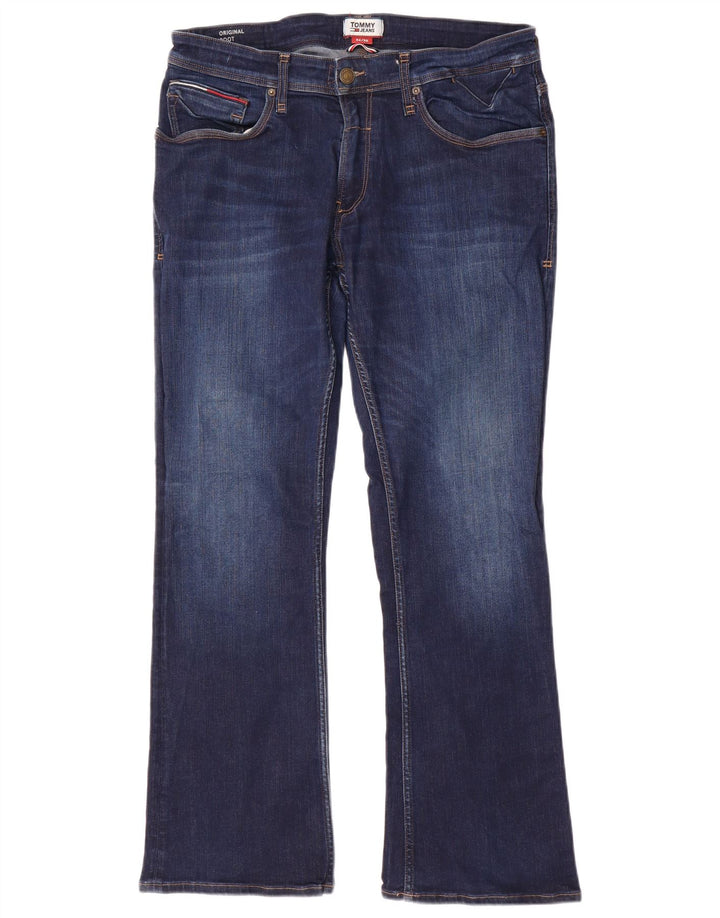 TOMMY HILFIGER Damen Bootcut-Jeans W34 L30 Marineblaue Baumwolle