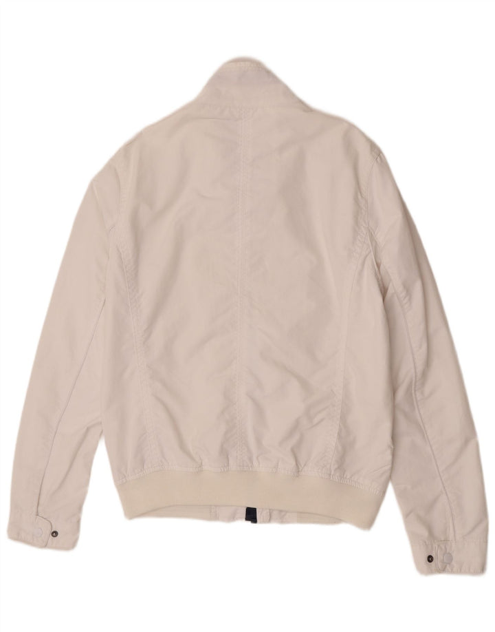 Tommy Hilfiger Herren Bomberjacke UK 38 Mittelweißes Nylon