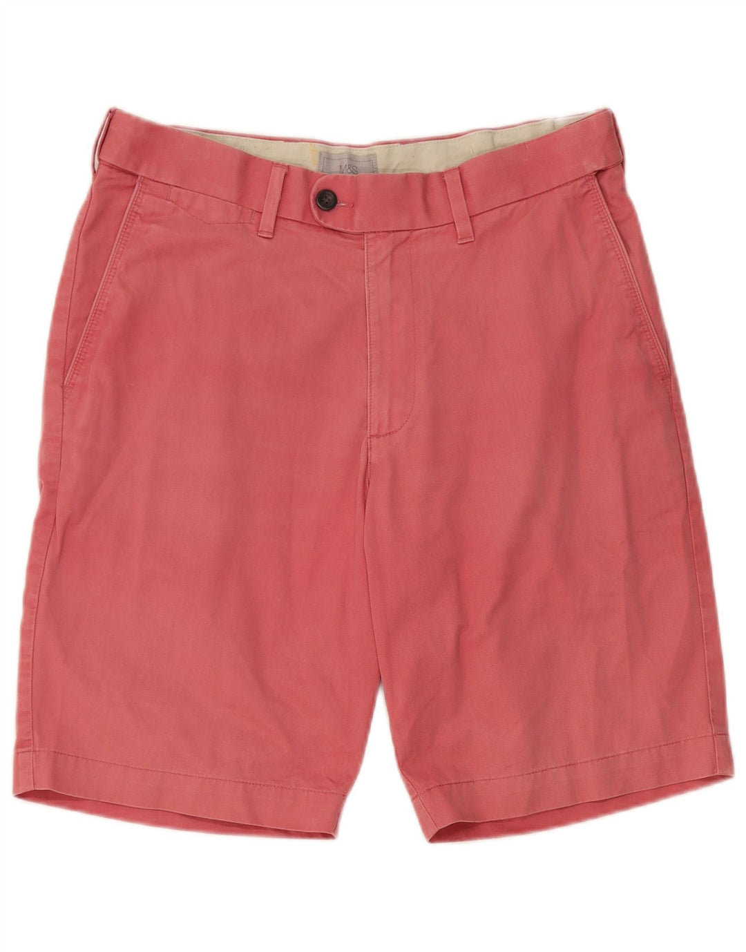 Marks & Spencer Herren Chinoshorts W32 mittelrote Baumwolle
