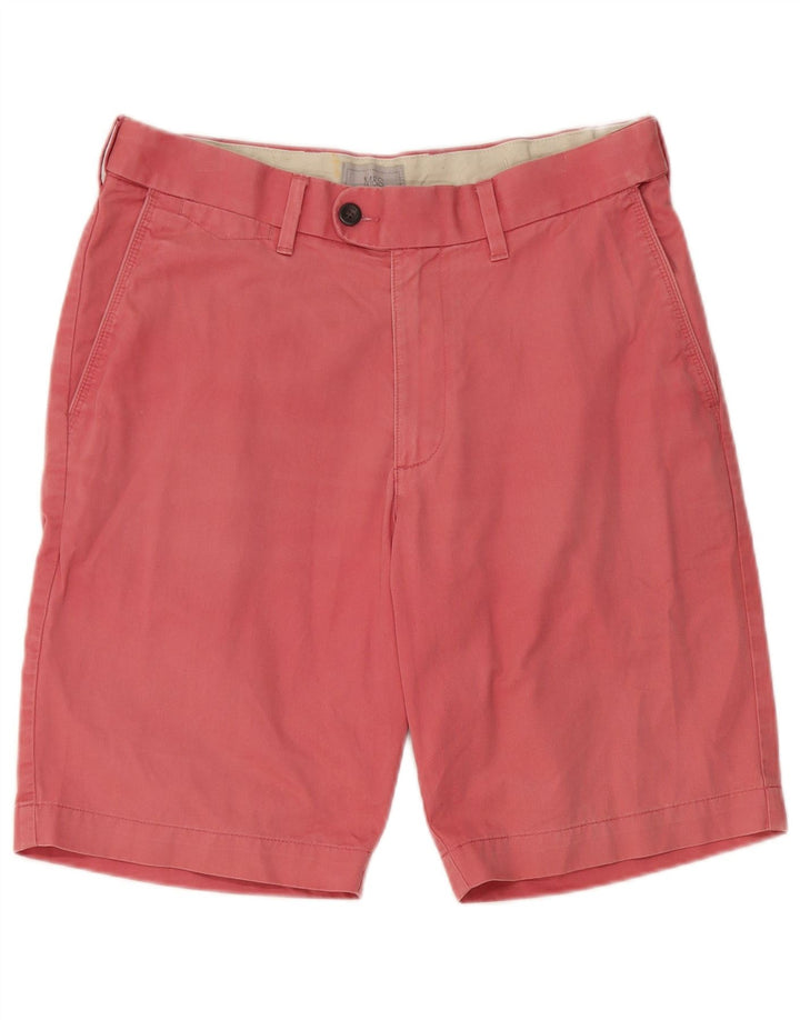 Marks & Spencer Herren Chinoshorts W32 mittelrote Baumwolle
