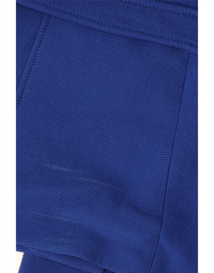 Zara Damen 1-Knopf-Blazerjacke UK 16 Große blaue Viskose