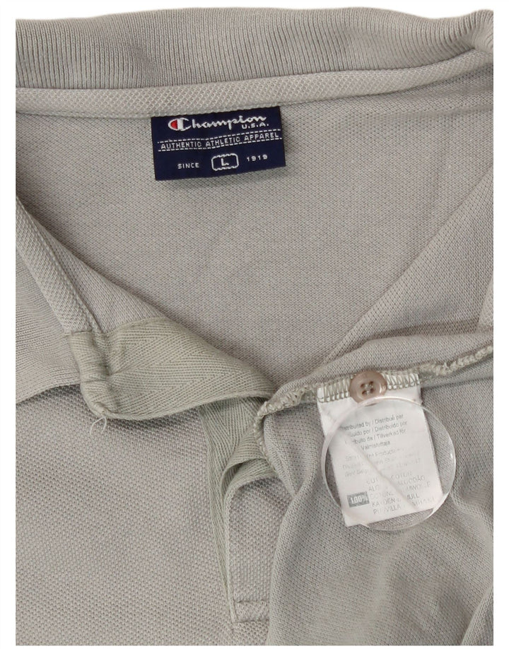 Champion Herren-Poloshirt, große graue Baumwolle