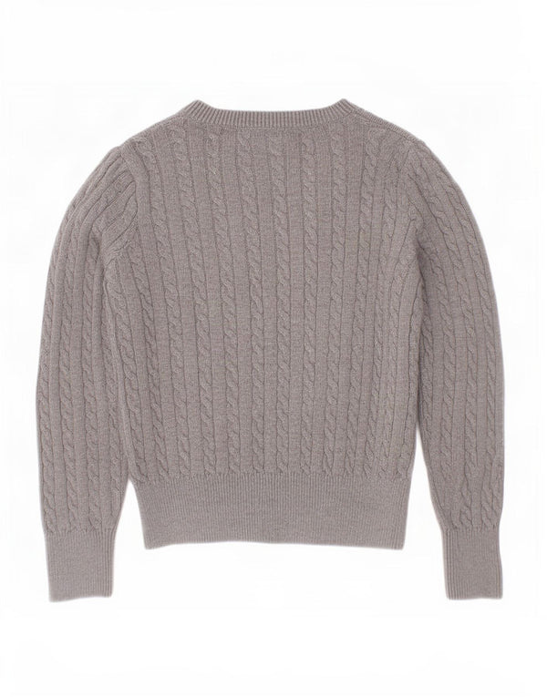 Polo Ralph Lauren Mädchen-Cardigan-Pullover, 4–5 Jahre, graue Baumwolle