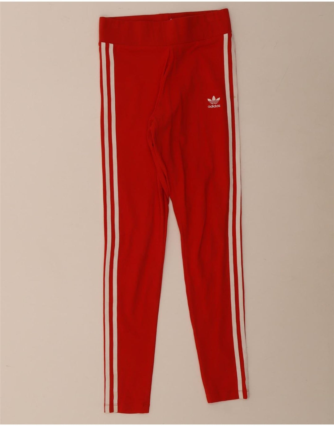 Adidas Damen Leggings UK 10 Small Rote Baumwolle
