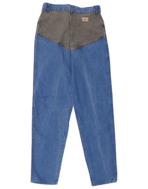 Rifle Womens Tapered Jeans UK 14 Medium W26 L30 Blaue Colourblock-Baumwolle