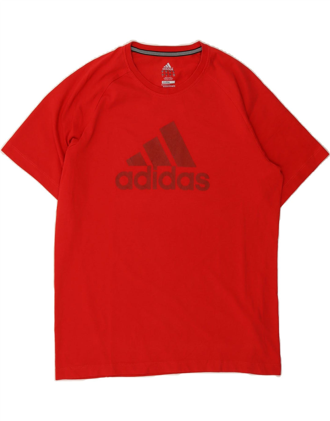 ADIDAS Mens Clima 365 Graphic T-Shirt Top Medium Red Cotton Vintage Adidas and Second-Hand Adidas from Messina Hembry 