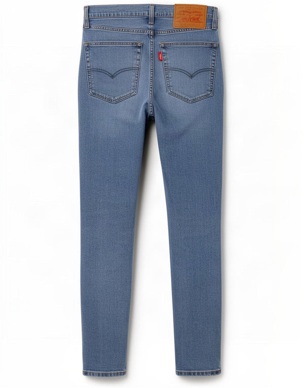 Levi's Damen 519 Distressed Skinny Jeans W30 L30 Blaue Baumwolle