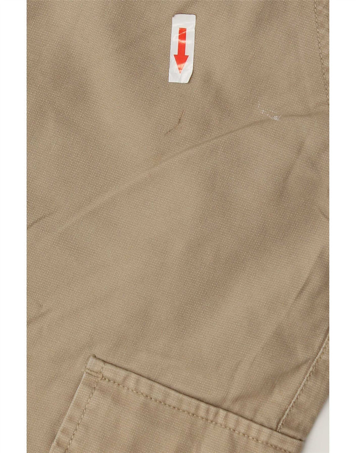 Zara Herren Cargoshorts EU 42 Large W32 Beige Baumwolle
