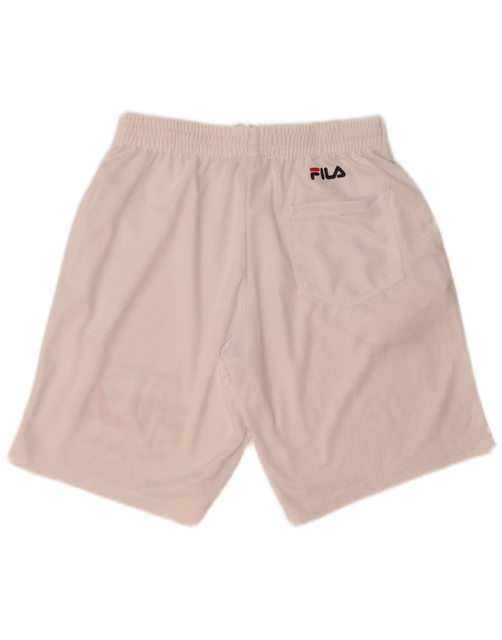 Fila Herren Graphic Sport Shorts XS Weiß Polyester