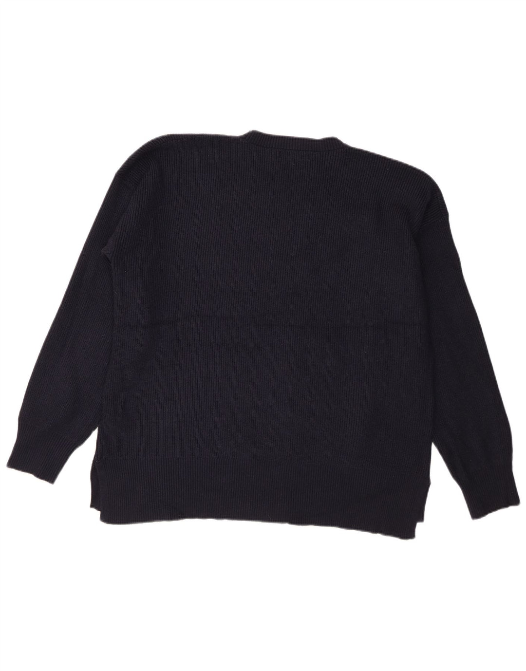 Marks & Spencer Herren-Pullover mit Rundhalsausschnitt, groß, marineblaue Viskose