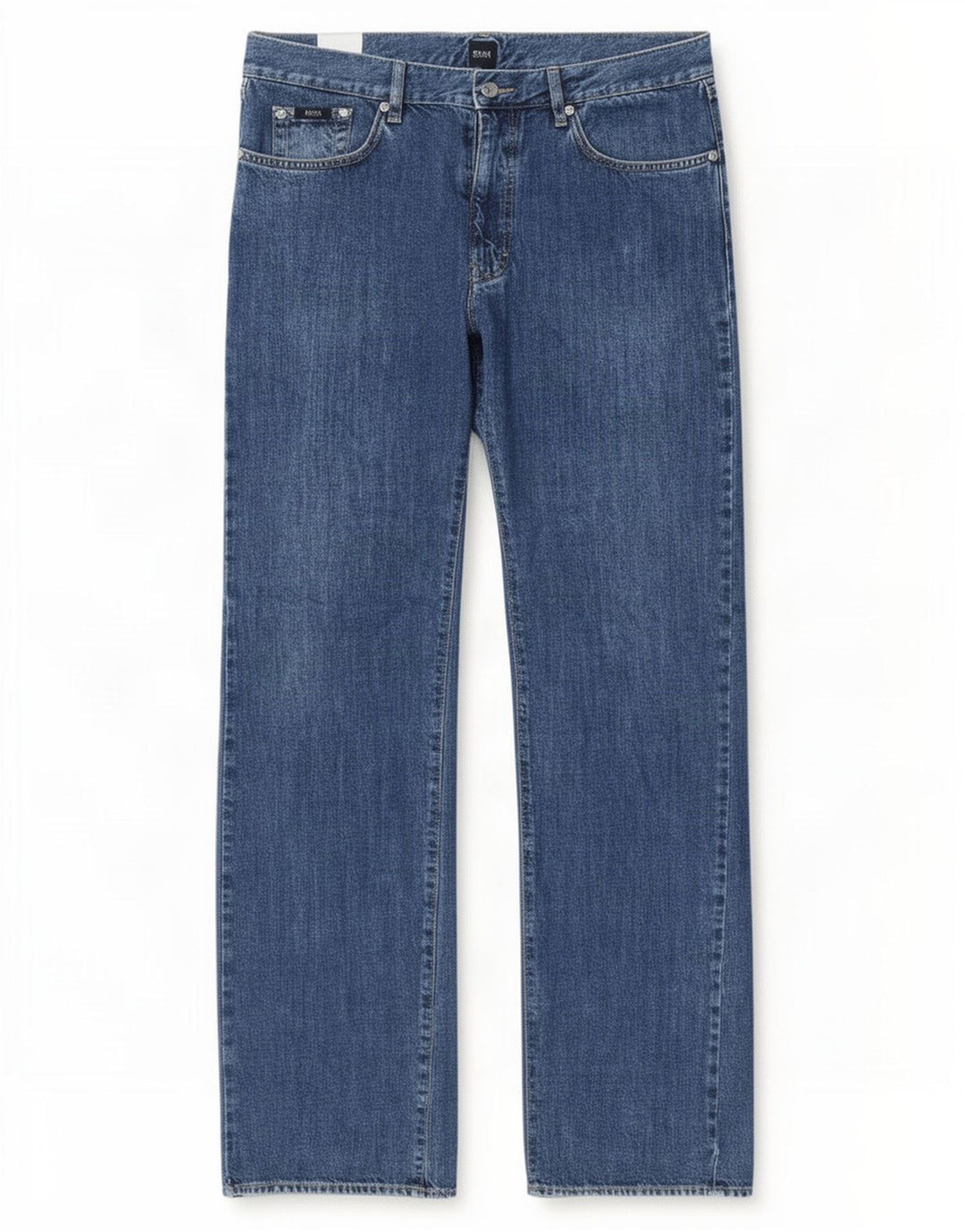 Hugo Boss Herren Straight Jeans W36 L34 Blaue Baumwolle