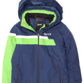 Colmar Jungen-Jacke mit Kapuze, 9–10 Jahre, marineblaues Farbblock-Polyester