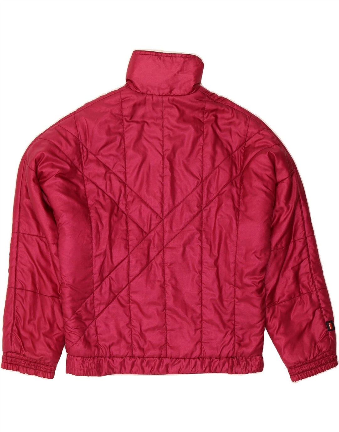 ELLESSE Womens Padded Reversible Jacket EU 38 Medium Burgundy Colourblock Vintage Ellesse and Second-Hand Ellesse from Messina Hembry 