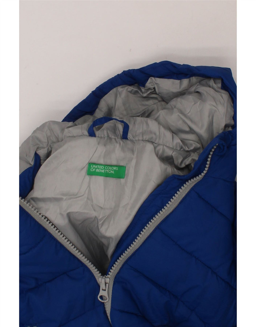BENETTON Baby Boys Hooded Padded Jacket 12-18 Months Blue Polyester Vintage Benetton and Second-Hand Benetton from Messina Hembry 