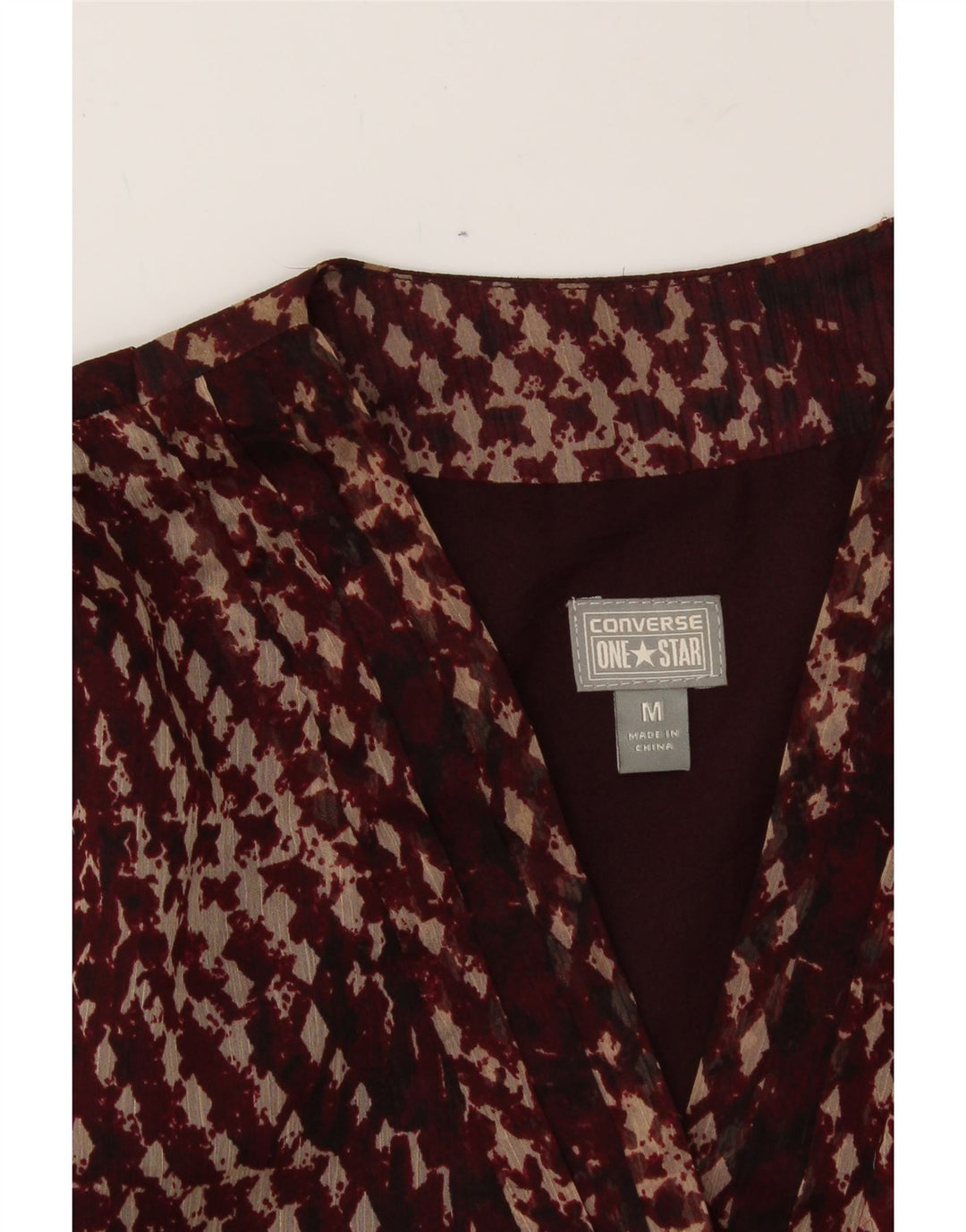 CONVERSE Womens A-Line Dress UK 14 Medium Burgundy Polyester Vintage Converse and Second-Hand Converse from Messina Hembry 