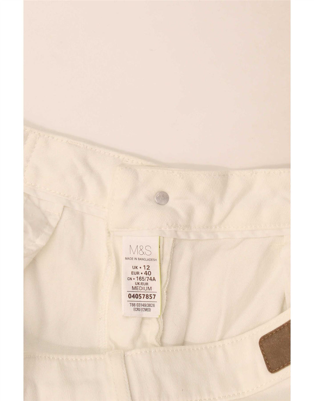 Marks & Spencer Damen-Cropped-Jeans, UK 12, M, W32, L23, gebrochenes Weiß
