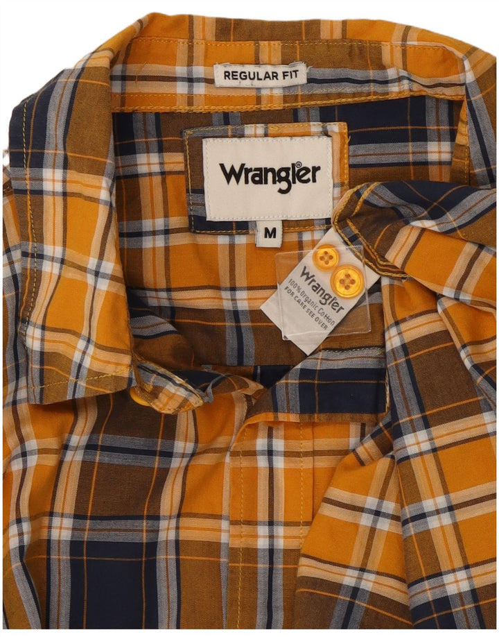 Wrangler Herren-Hemd in normaler Passform, mittelgelb, kariert, Baumwolle