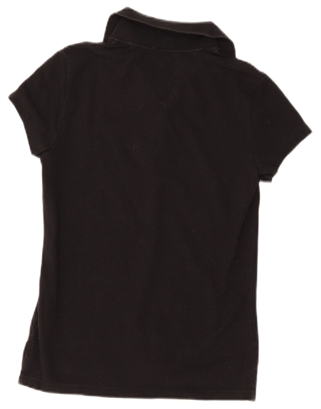 TOMMY HILFIGER Damen Poloshirt UK 8 Small Schwarz Baumwolle