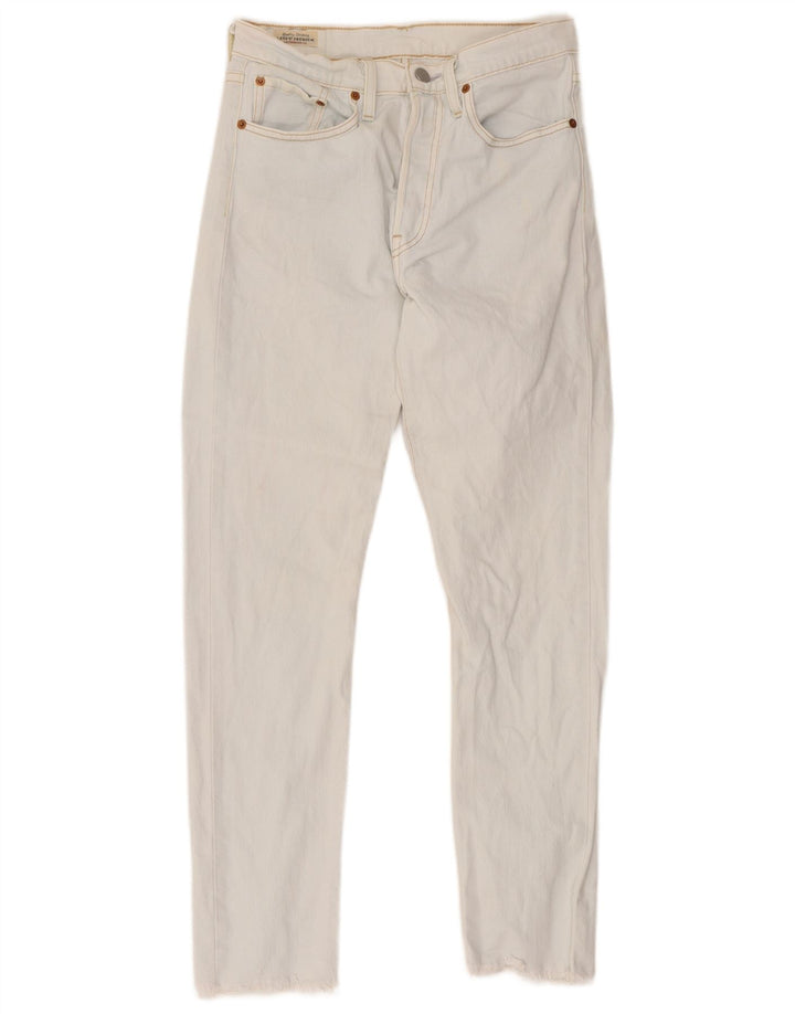 Levi's Damen 501 Slim Jeans W27 L28 Weiße Baumwolle