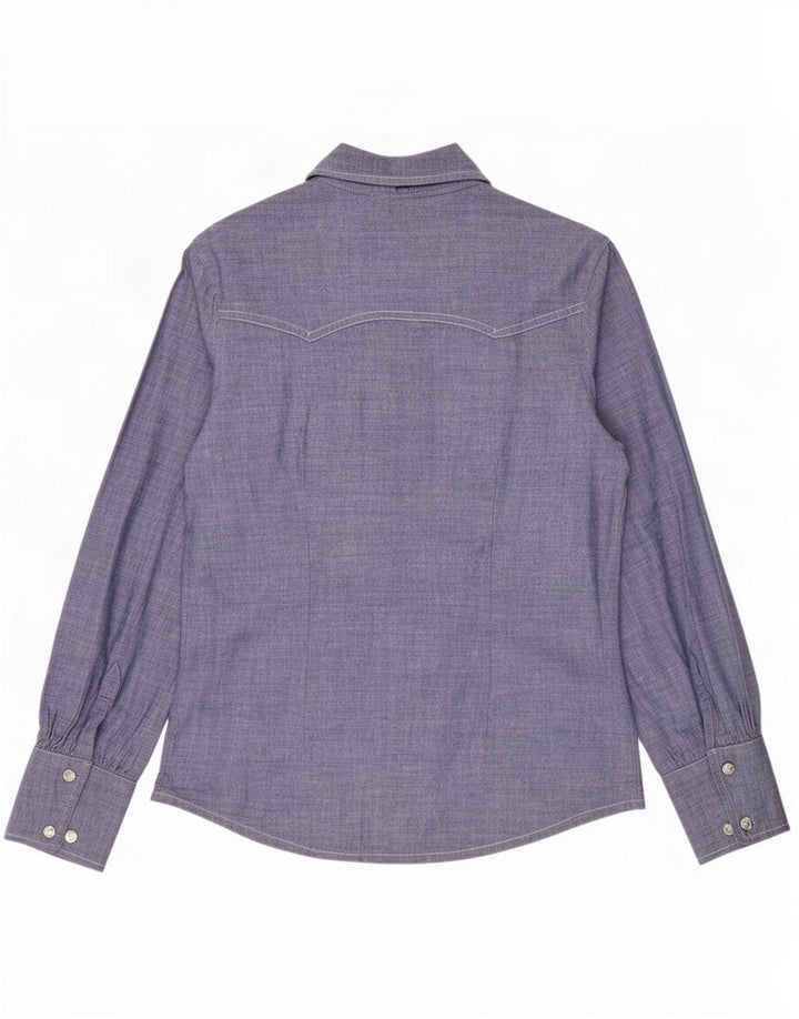 Levi's Damen-Hemd UK 14 aus mittelblauer Baumwolle