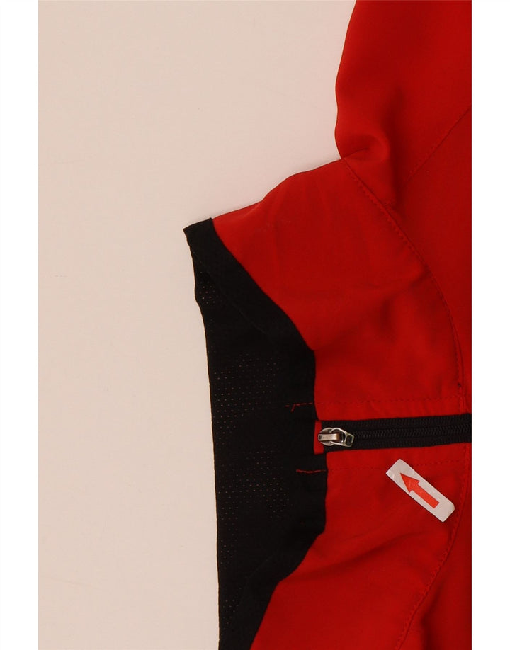 The North Face Damen-Trainingsanzug-Oberteiljacke UK 14 Mittelroter Farbblock
