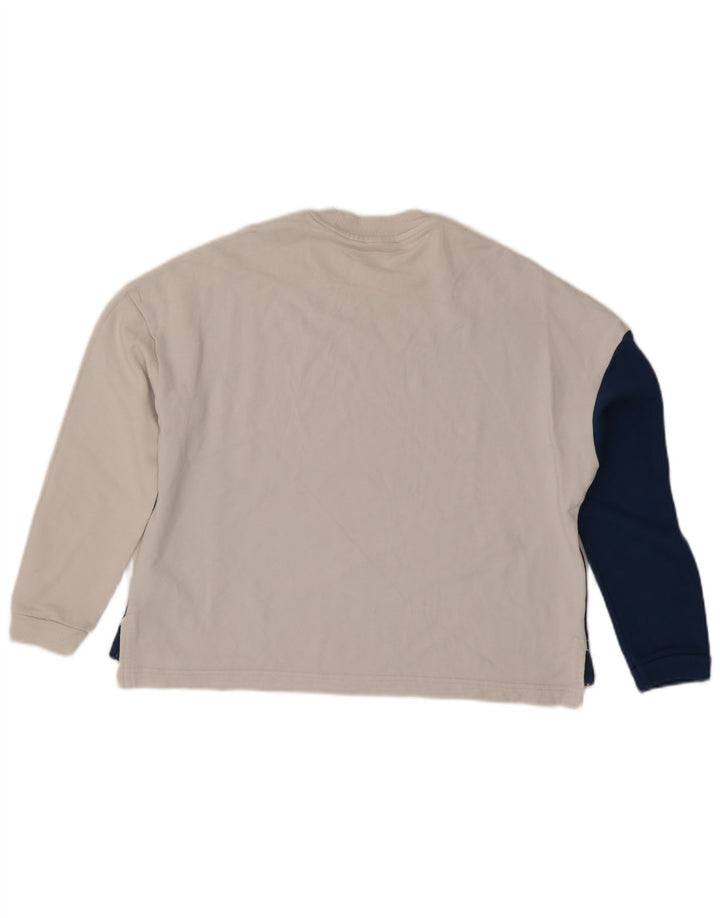 REEBOK Damen-Sweatshirt in Übergröße, Gr. 16/18, Größe L, Blau, Farbblock