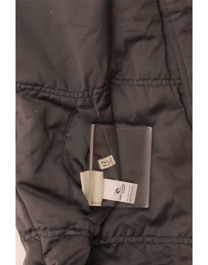 Rip Curl Damen Reversible Wattierte Jacke UK 12 Mittelgraues Polyester
